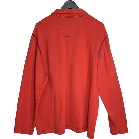 Nautica Quarter-Zip Pullover Sweater Men Size XL Red High-Neck 100% Cotton - Picture 13 of 13